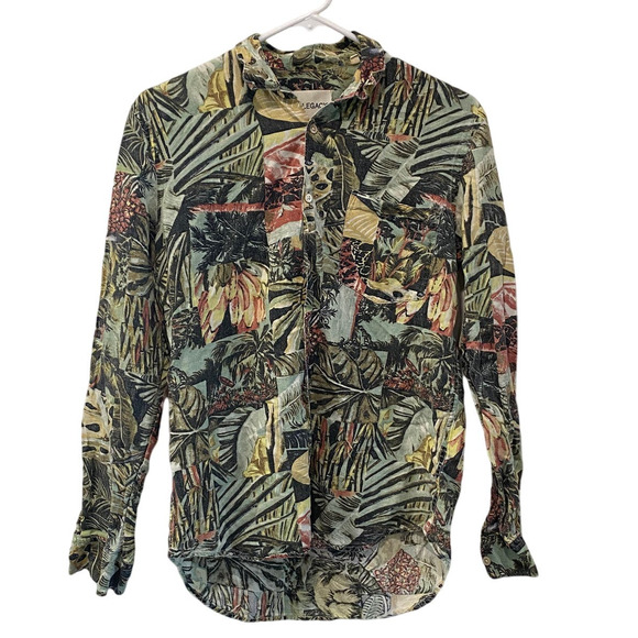 Our Legacy Linen Tropical Jungle Button Down Shirt Men's 46/S